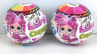 LOL Surprise Crayola Mini Doll Capsules ✨ Unboxing & Review #lolsurprise