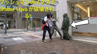 ブッシュマンのイタズラ iPhone 14pro が破壊される!  #bushmanprank #prank #funny