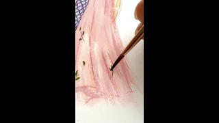 💖 Painting Barbie Rapunzel but Haute Couture style #shorts #barbie #painting #viralshorts #art 💖