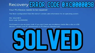 How to fix BCD error code 0xc0000098 Windows 11 (SOLVED) FIXED