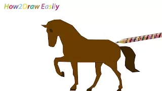 How to Draw a Horse | Easy Step by Step Drawing - Coloring Page