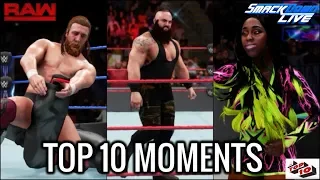 Top 10 🔥 Raw + Smackdown Live ❄️ Best Moments - WWE 2K18 - May 22 & 23 , 2018