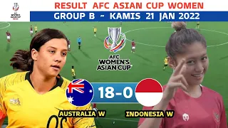 AUSTRALIA VS INDONESIA (18-0) LIVE 2022 ~ afc women's asian cup 2022  Indonesia vs Australia women's