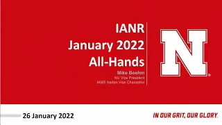 January 2022 IANR All Hands Meeting