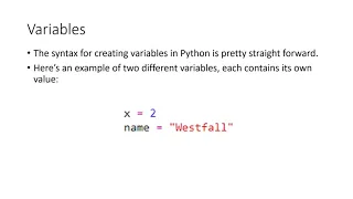 Python Lesson 2   Variables and Data types