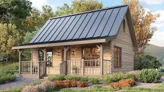 THE MOST BEAUTIFUL FLOOR PLAN TINY HOUSE ADIRONDACK STYLE 2-BEDROOM CABIN