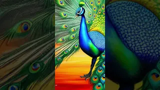 When I told the AI to generate a picture of peacock #ai  #aipainting  #peacock #animals