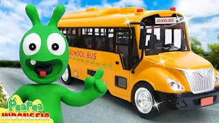 Roda Di Bus - Pea Pea Mencoba Bus Sekolah $100 - Video Lucu untuk Anak