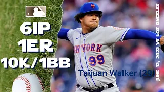 Taijuan Walker 10K game | June 12, 2022 | MLB highlights