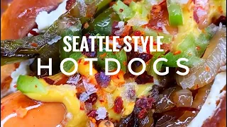 Seattle inspired HOTDOGs with caramelized onion🌭♥️ recipe in description ♥️ MNAM | CHEFKOUDY