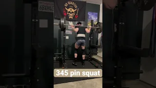 345 Pin Squat #powerlifting #fitness #gym #squat