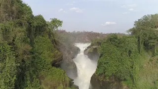 Aerial photography of Murchison Falls National Park, Uganda.
