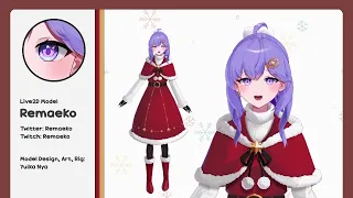 【Showcase】Remaeko Christmas Outfit Live2D Model