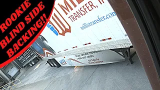 Rookie trucker has to blind side back - Millis Transfer