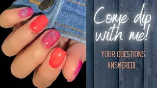 Dip with Me! DIY Marble Dip Powder Mani - Answering YOUR questions!