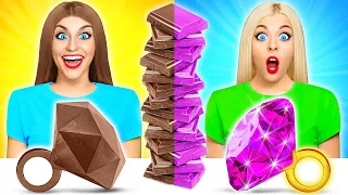 Desafio Comida Real vs Comida De Chocolate | Desafio Maluco por Multi DO Fun Challenge