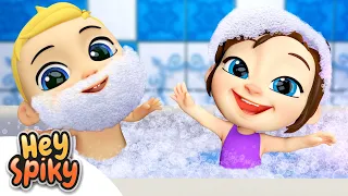 Baby Bath Fun Song - Hey Spiky Nursery Rhymes & Kids Songs