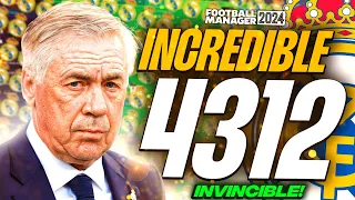 Ancelotti's INVINCIBLE Diamond FM24 Tactic! (Quadruple Winning) | Best FM24 Tactics