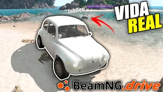 Atravessamos a Água de Fusca Offroad - BeamNG.drive Vida Real #2 ft. @Jubileu01