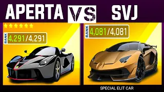 MAX LAMBORGHINI SVJ ROADSTER VS MAX LAFERRARI APERTA | HARD CHALLENGE | ASPHALT 9 LEGENDS