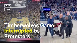 Animal Rights Protester Storms the Court During Timberwolves Game