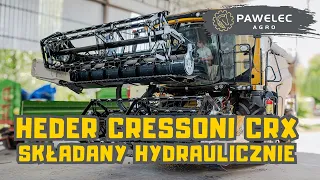 🔴HIT DLA ROLNIKÓW👌 JEDYNY taki w Polsce HEDER składany hydraulicznie‼️ CRESSONI CRX 😎  🍀
