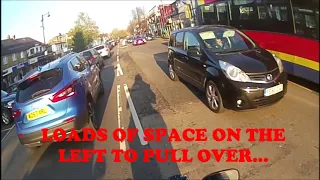 Inconsiderate driver in Epping double parked holding up traffic
