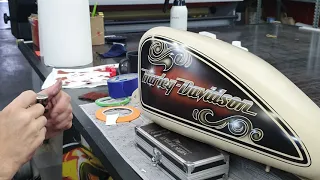 Harley Davidson fuel tank Airbrush by The Airbrush King Malta 🇲🇹