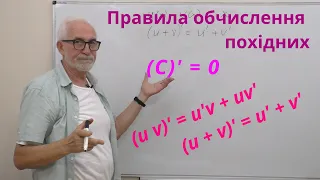 ДЧ03. Правила обчислення похідних. Арифметичні операції над похідними.