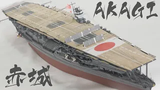 Imperial Japanese Navy Aircraft Carrier Akagi 1/350 Full build - Battle of Midway 1942