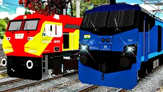 WAG12 EMERGENCY PETROL Wagons WAG9 FAILED || India's Most Powerful Loco MSTS