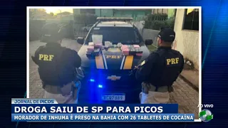 Cocaína que vinha para Picos é apreendida na Bahia; homem que trazia a droga é preso