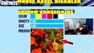 Fortnite[Imrpove Aim]Tfue Custom Crosshairs + Mouse acceleration disabaler!!