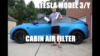 Tesla Model 3 Model Y Cabin Air Filter Change How To TUTORIAL