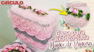 Capa para Caixa Acoplada Brinco de Princesa em Crochê 1/2.