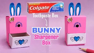 How to Make a Sharpener Box with paper / DIY Homemade Sharpener Machine with toothpaste Box