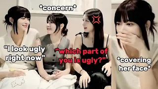 Yunjin almost got mad at Eunchae for thinking she's not pretty (ft. Le sserafim unnies reactions)