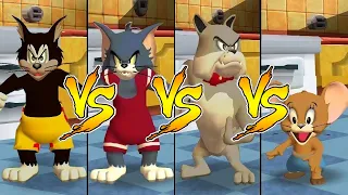 Tom and Jerry in War of the Whiskers Tom Vs Butch Vs Spike Vs Jerry (Master Difficulty)