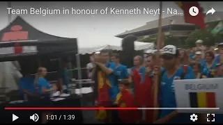 Team Belgium in honour of Kenneth Neyt - Nations Parade -IM Hawaii 2017