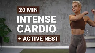 20 MIN CARDIO + ACTIVE REST | Full Body HIIT | Super Sweaty Fun | High Intensity | Home Workout