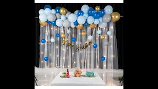 Tutorial Video for Blue and Gold balloon kit by SpecialYou.in. Birthday DIY decoration to do @ home.