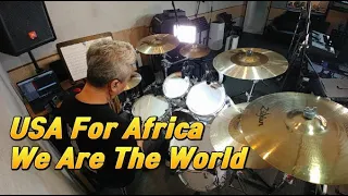We Are The World (Drum Cover, lyrics) USA For Africa