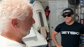 Vintage jetski visits Mark Raves shop tour with guest GPO Jimmy