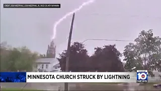 Severe weather: Lightening strikes historic church