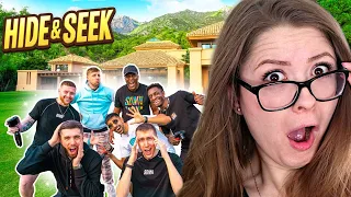 AMERICANS REACT TO SIDEMEN HIDE AND SEEK IN $20,000 HOLIDAY MANSION