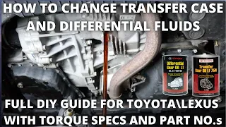 How to change Transfer Case and Differential Fluid on Toyota and Lexus