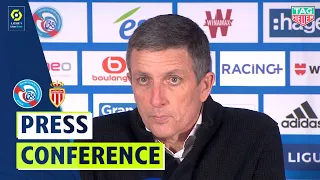 Press Conference RC STRASBOURG ALSACE - AS MONACO (1-0) / Week 28 - Ligue 1 Uber Eats / 2020-2021