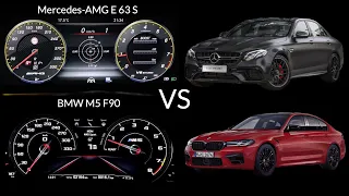 BMW M5 F90 vs Mercedes-AMG E 63 S Acceleration Battle