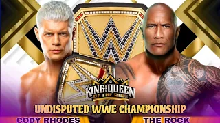 Cody Rhodes vs The Rock Undisputed WWE Championship Full Match WWE King & Queen Of The Ring 2024