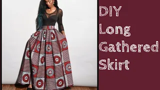 DIY : LONG GATHERED SKIRT WITH POCKETS. SUPER EASY.